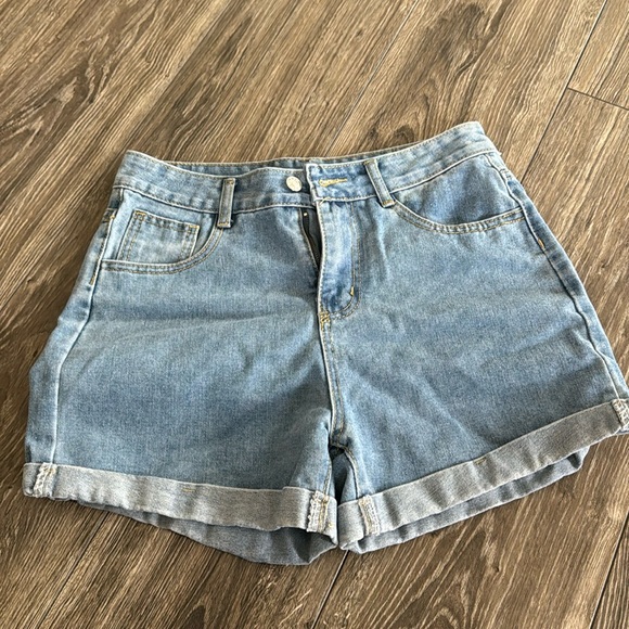Pants - Denim Cuff Shorts